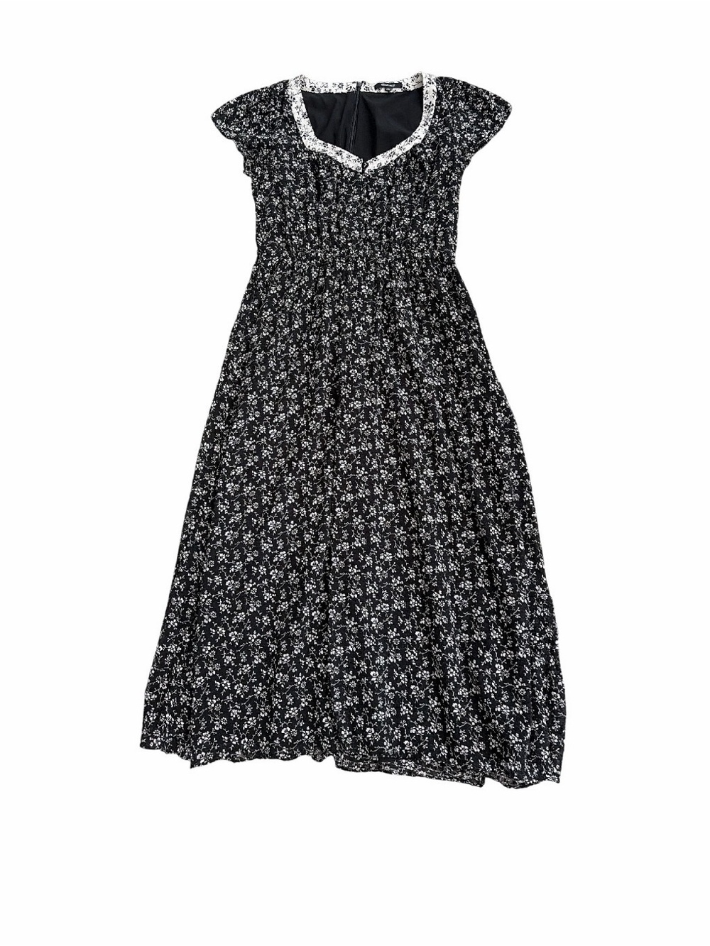 Madewell Black and White Floral Maxi Dress